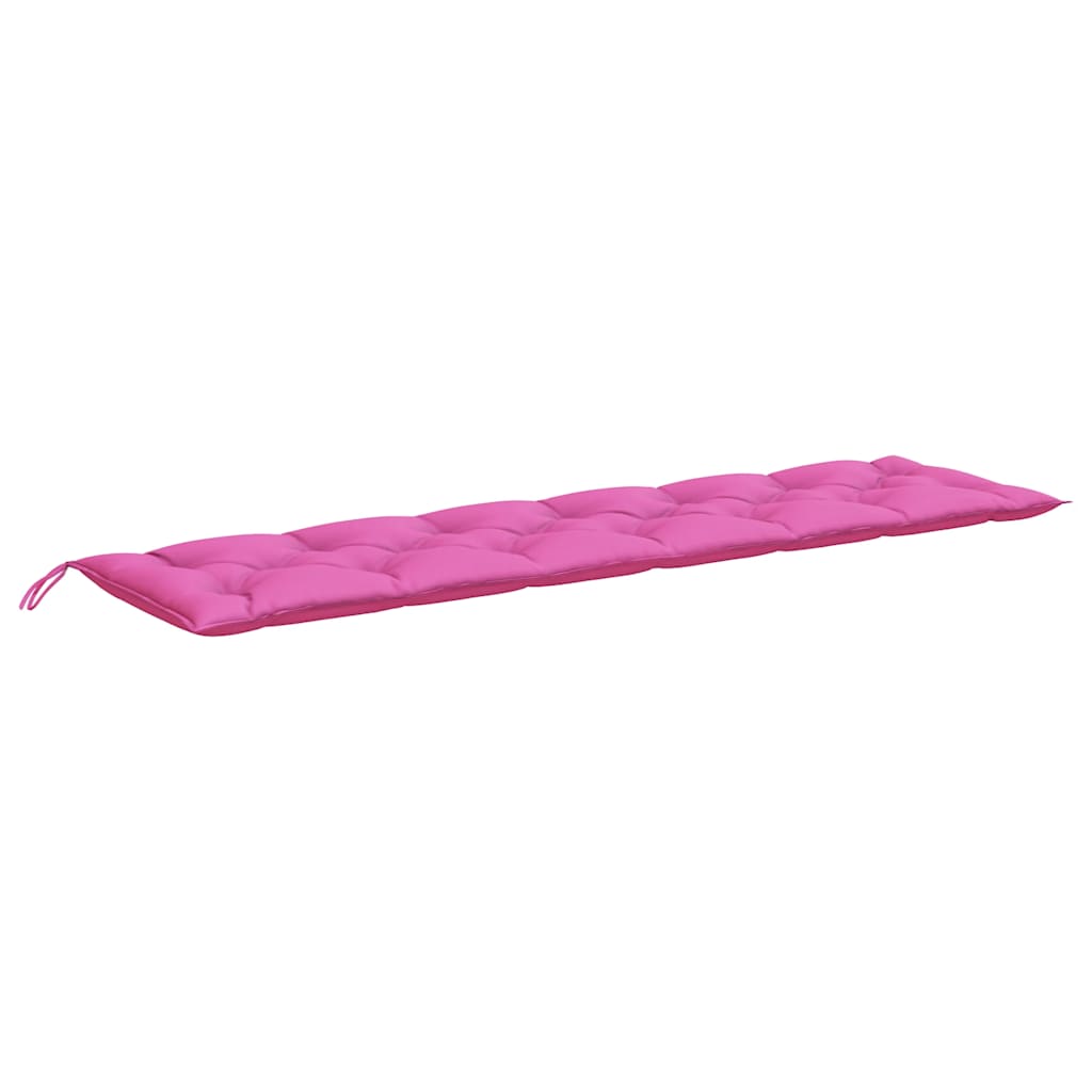 Bänkdynor 2 st rosa 200x50x7 cm tyg