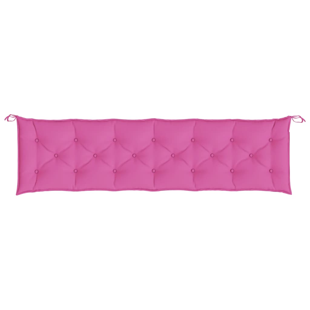 Bänkdynor 2 st rosa 200x50x7 cm tyg