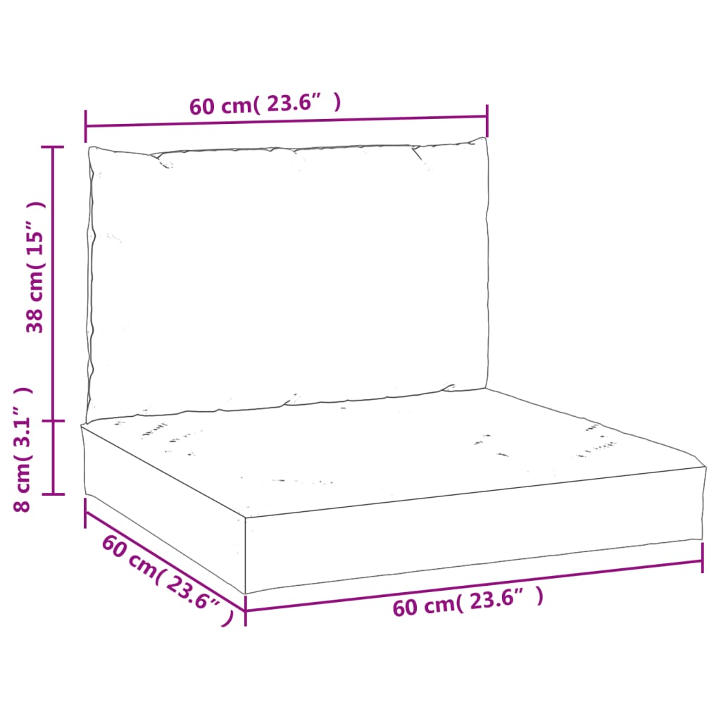 Palldynor 2 st beige oxfordtyg
