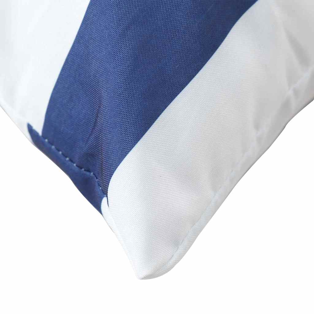 Dynor till pallsoffa 2 st blå&vit randigt Oxford-tyg