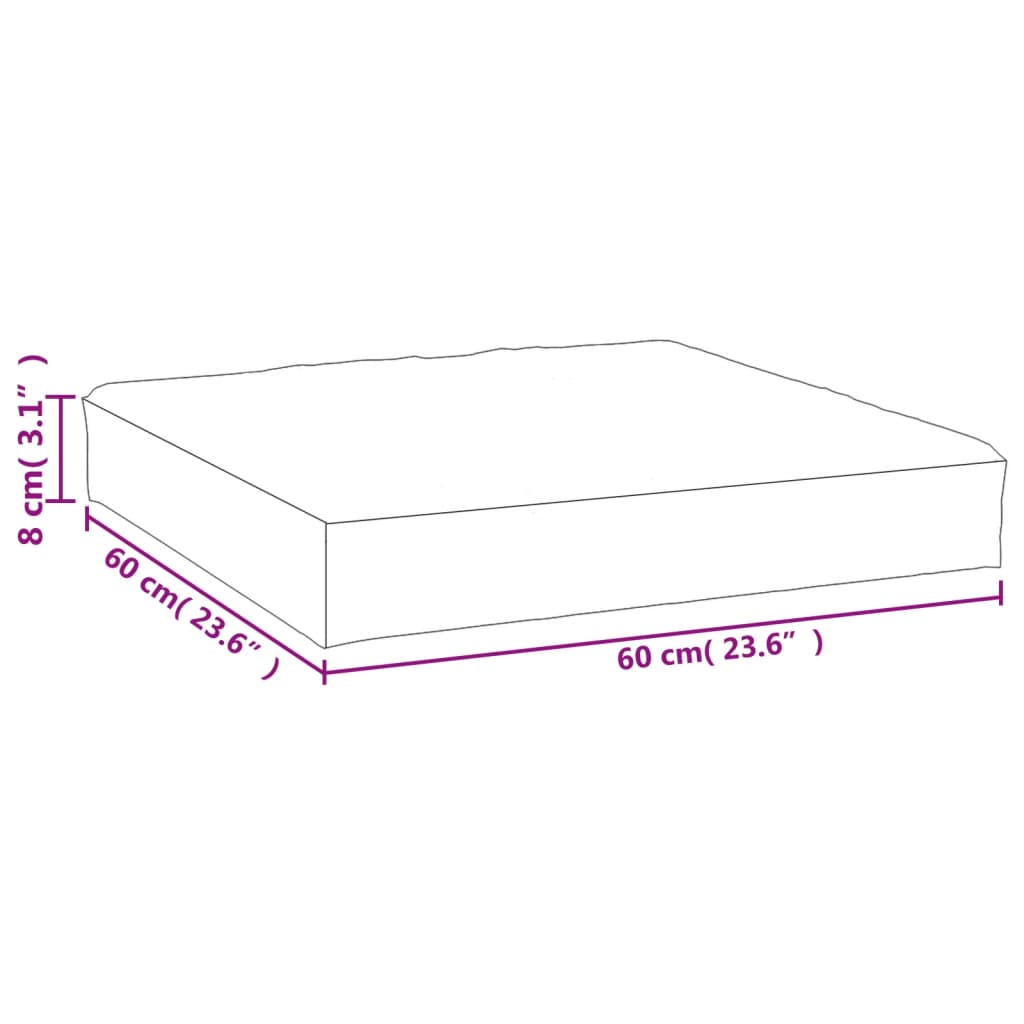Palldyna bladmönster 60x60x8 cm oxfordtyg