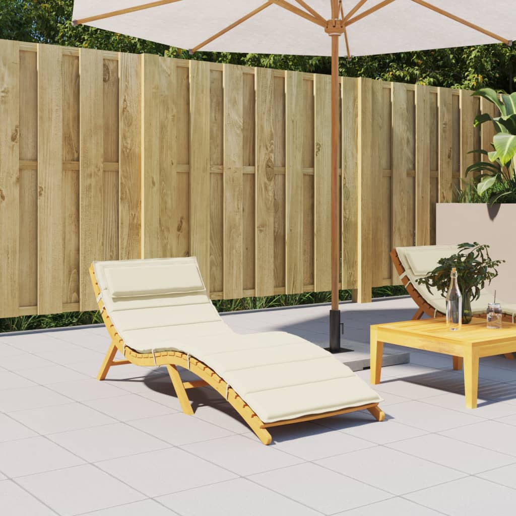 Dyna till solsäng gräddvit 180x60x4 cm oxfordtyg