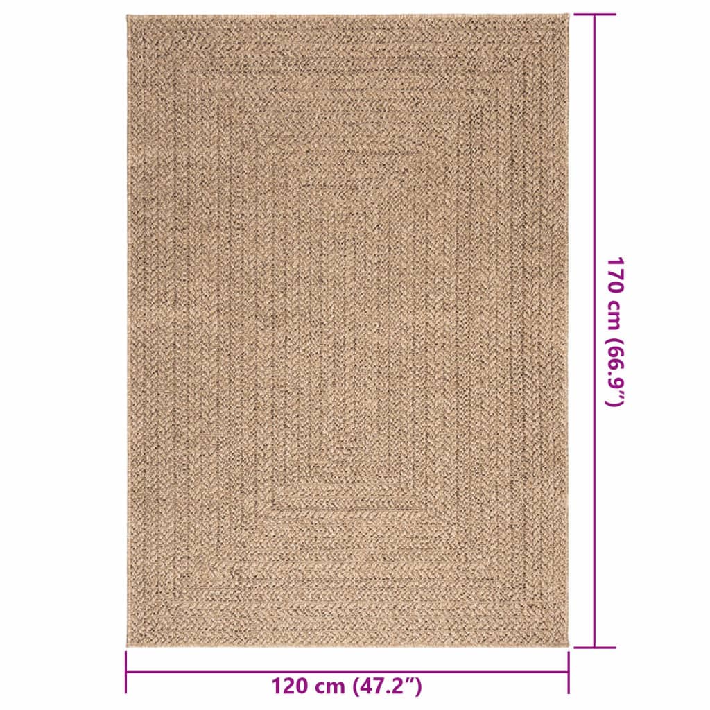 Matta ZIZUR 120x170 cm jutelook inomhus och utomhus