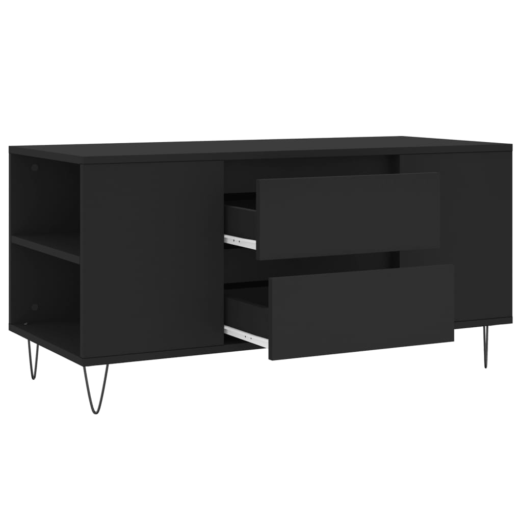 Soffbord svart 102x44,5x50 cm konstruerat trä