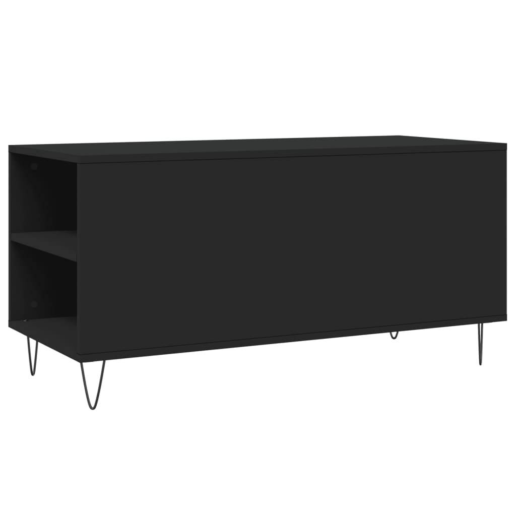 Soffbord svart 102x44,5x50 cm konstruerat trä