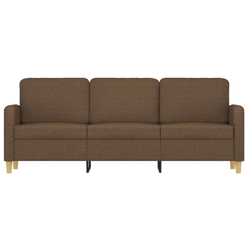 3-sitssoffa brun 180 cm tyg