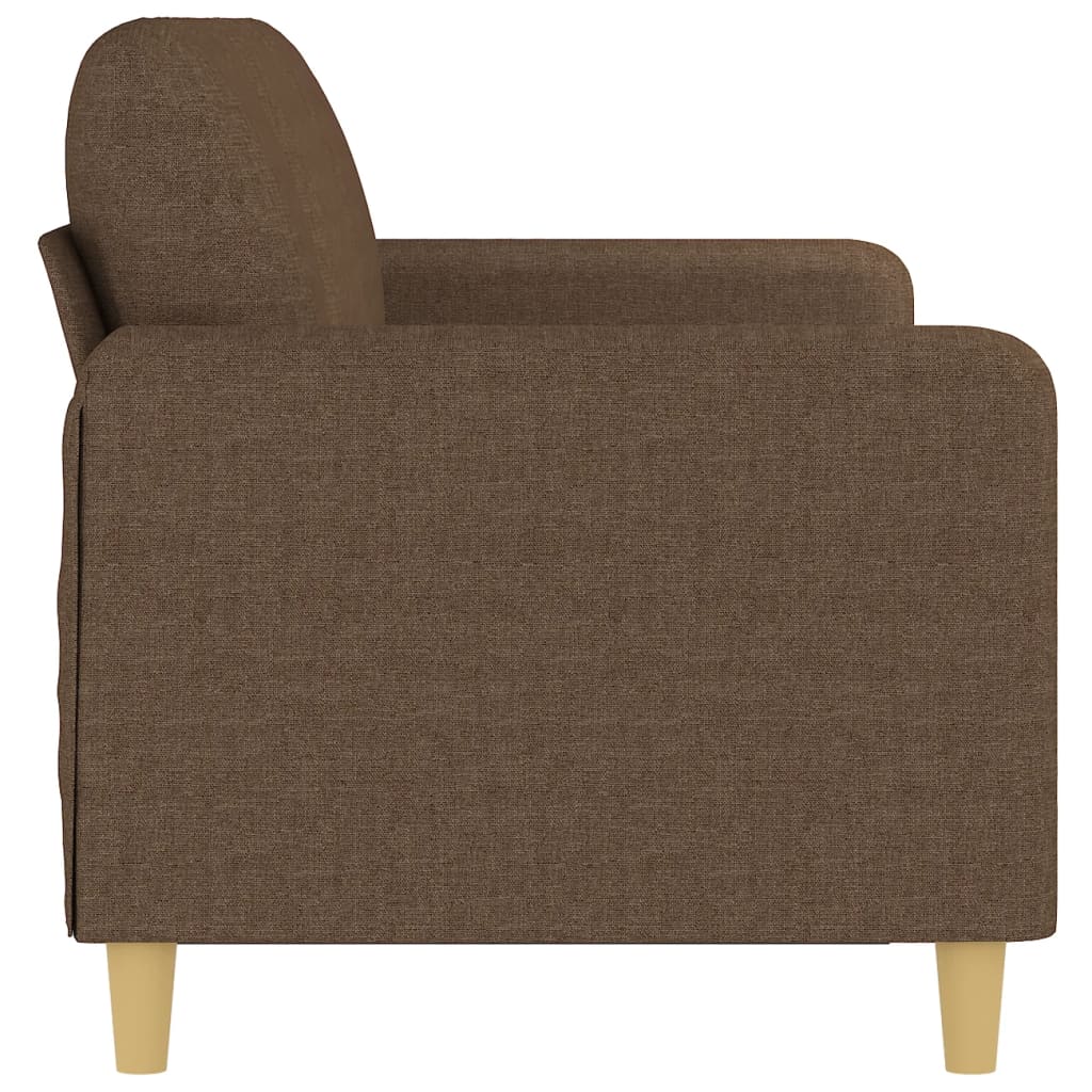 3-sitssoffa brun 180 cm tyg