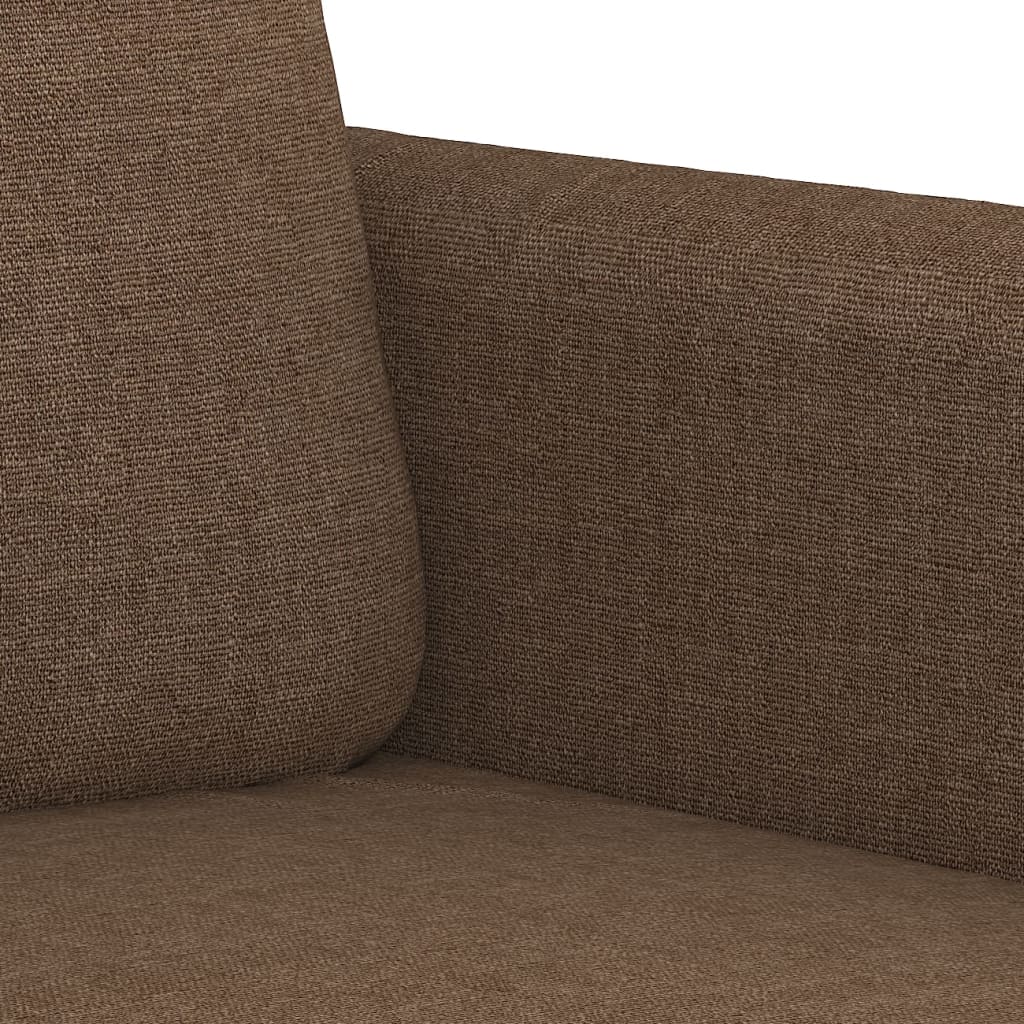 3-sitssoffa brun 180 cm tyg