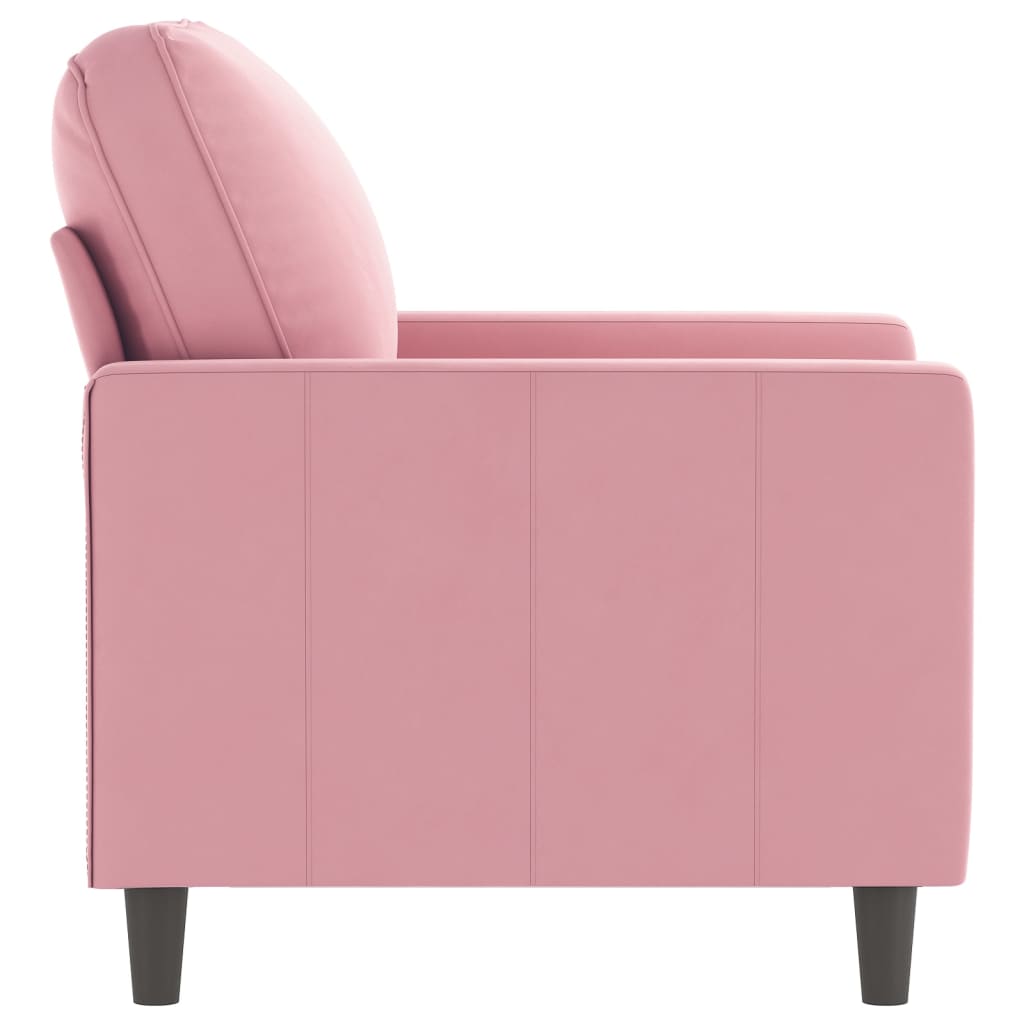 Fåtölj Rosa 60 cm sammet