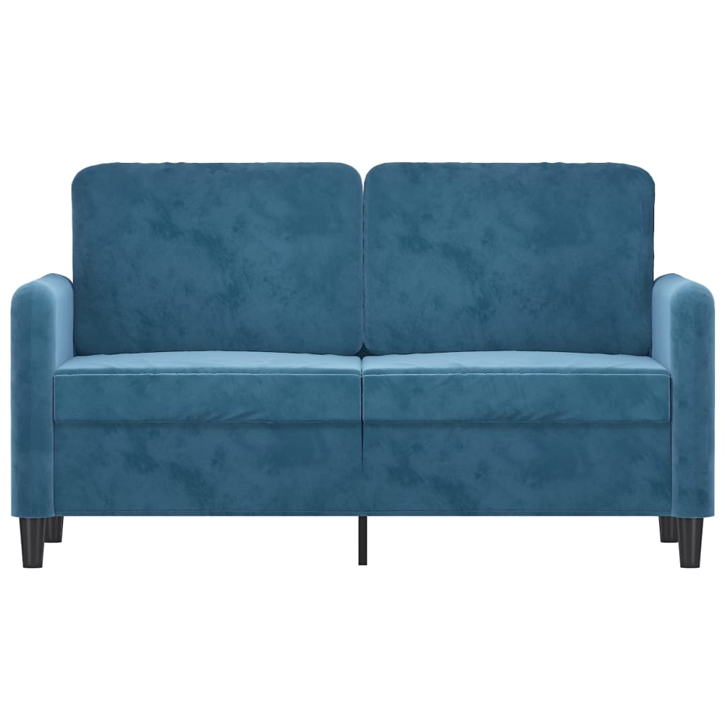 2-sitssoffa blå 120 cm sammet
