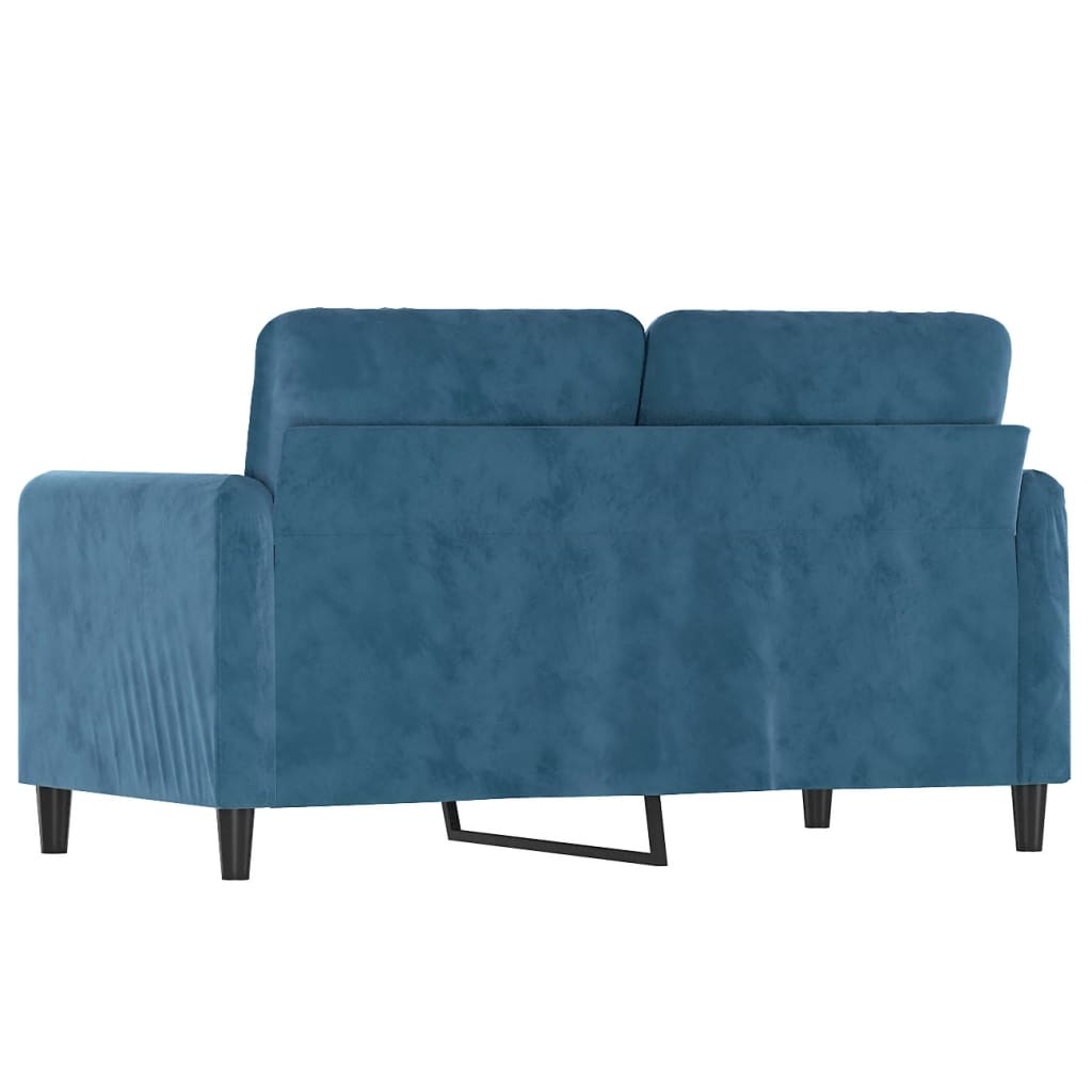 2-sitssoffa blå 120 cm sammet
