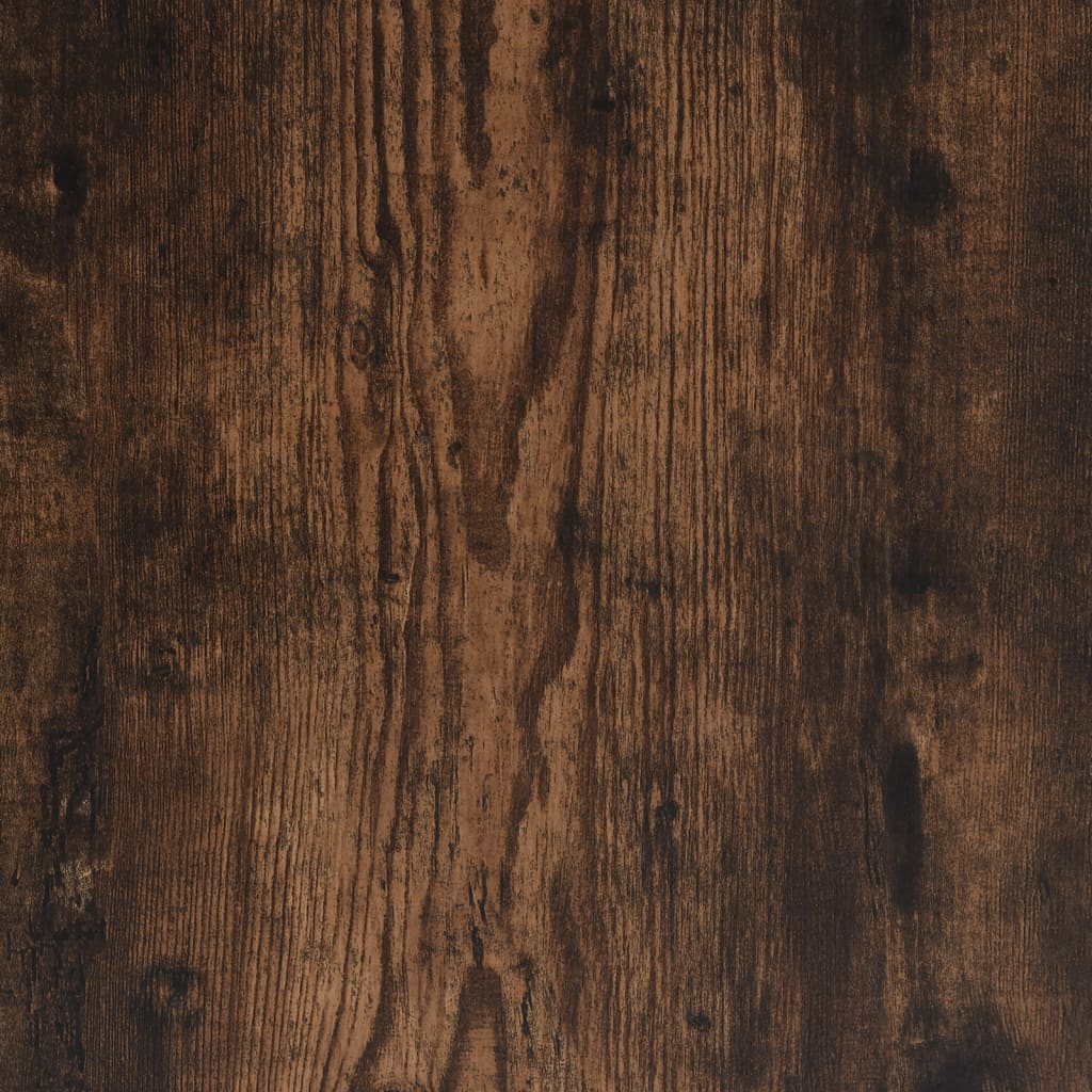 Bokhylla 3 hyllplan rökfärgad ek 60x30x86 cm konstruerat trä