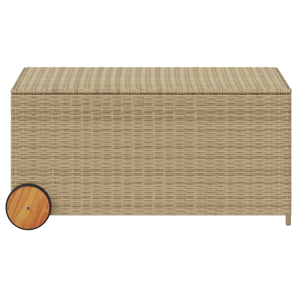 Dynbox med hjul blandad beige 190L konstrottning