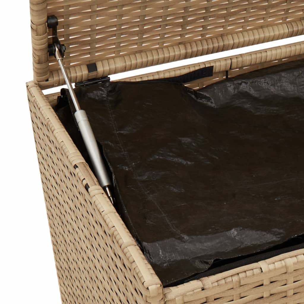 Dynbox med hjul blandad beige 190L konstrottning