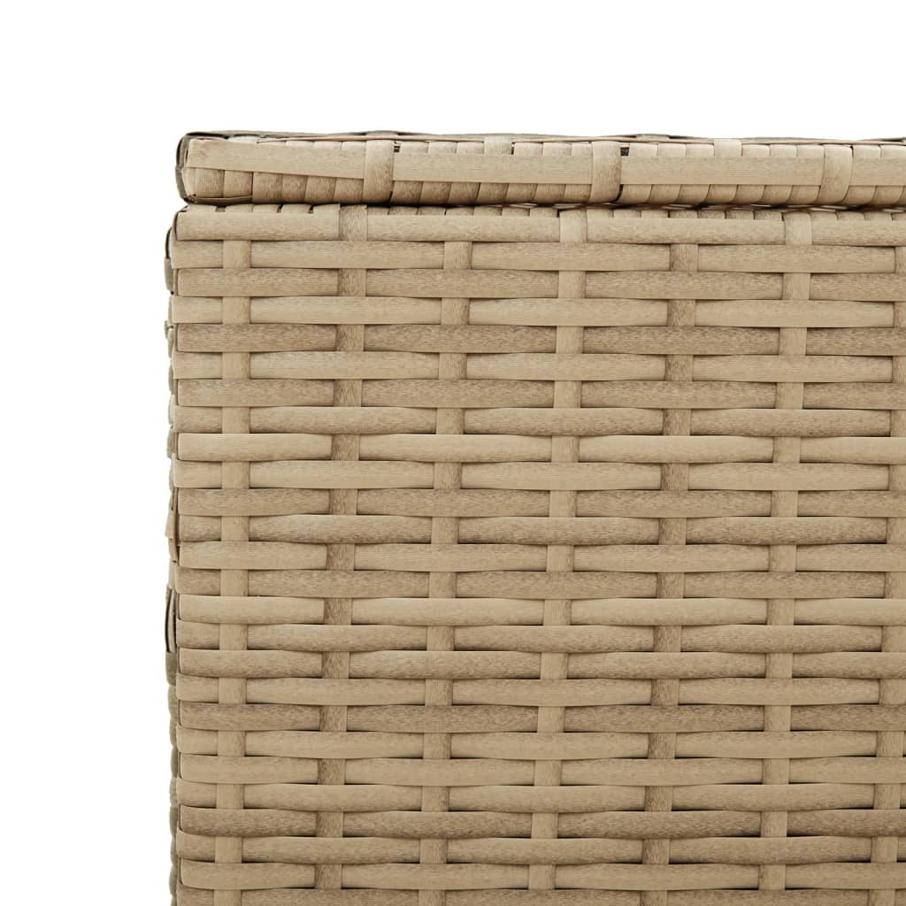 Dynbox med hjul blandad beige 190L konstrottning