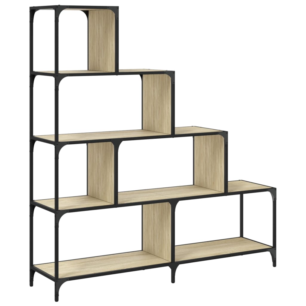 Bokhylla 4 hyllplan Sonoma ek 139x33,5x149cm konstruerat trä