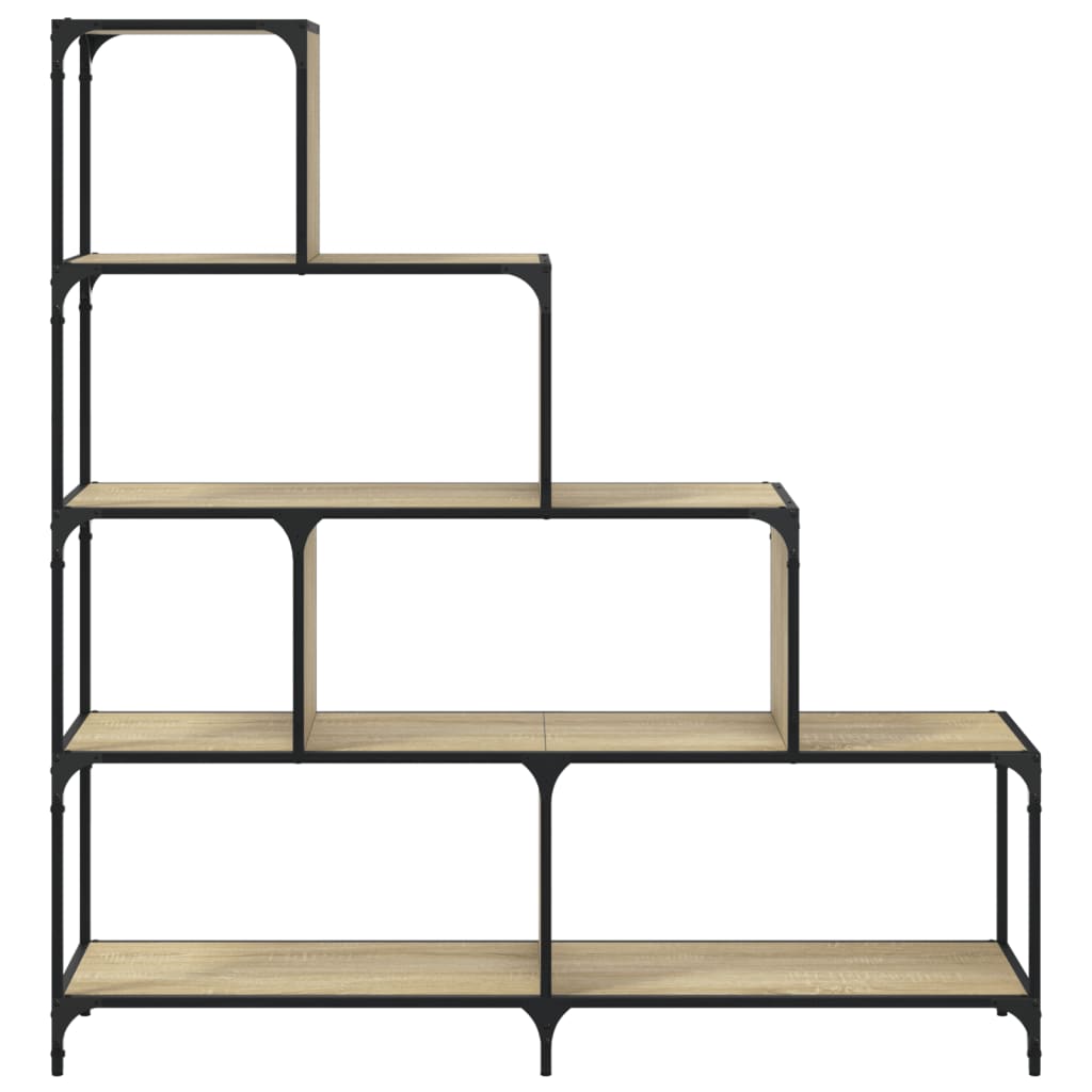 Bokhylla 4 hyllplan Sonoma ek 139x33,5x149cm konstruerat trä
