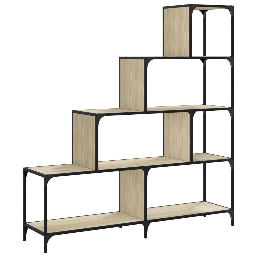Bokhylla 4 hyllplan Sonoma ek 139x33,5x149cm konstruerat trä