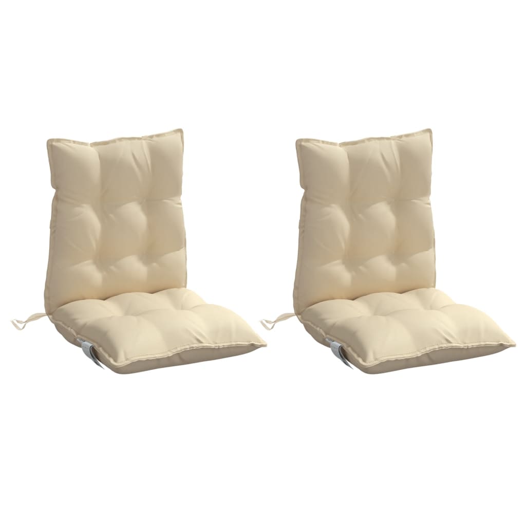 Stolsdynor låga 2 st beige oxfordtyg
