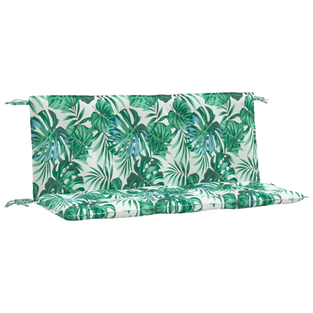 Bänkdynor för trädgården 2st bladmönster 120x50x7cm oxfordtyg