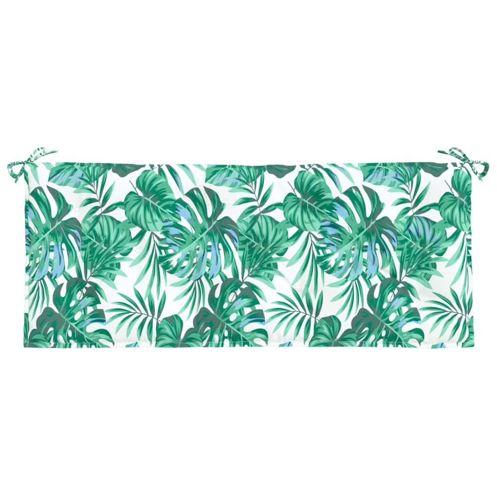 Bänkdynor för trädgården 2st bladmönster 120x50x7cm oxfordtyg