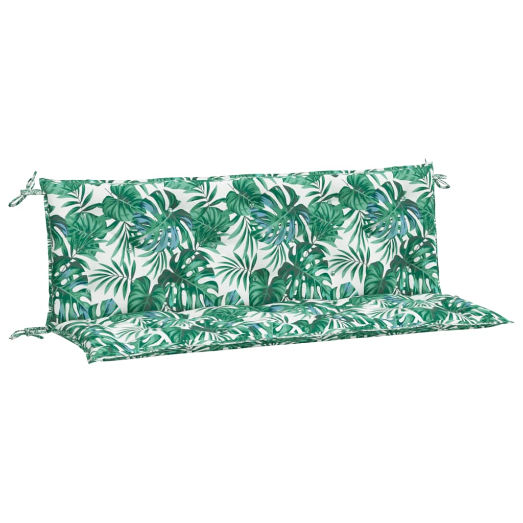 Bänkdynor för trädgården 2st bladmönster 150x50x7cm oxfordtyg