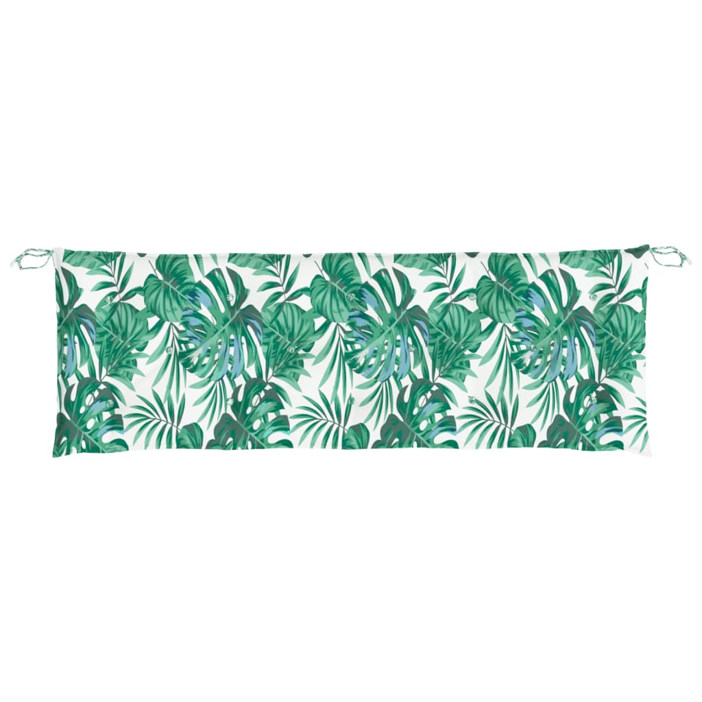 Bänkdynor för trädgården 2st bladmönster 150x50x7cm oxfordtyg