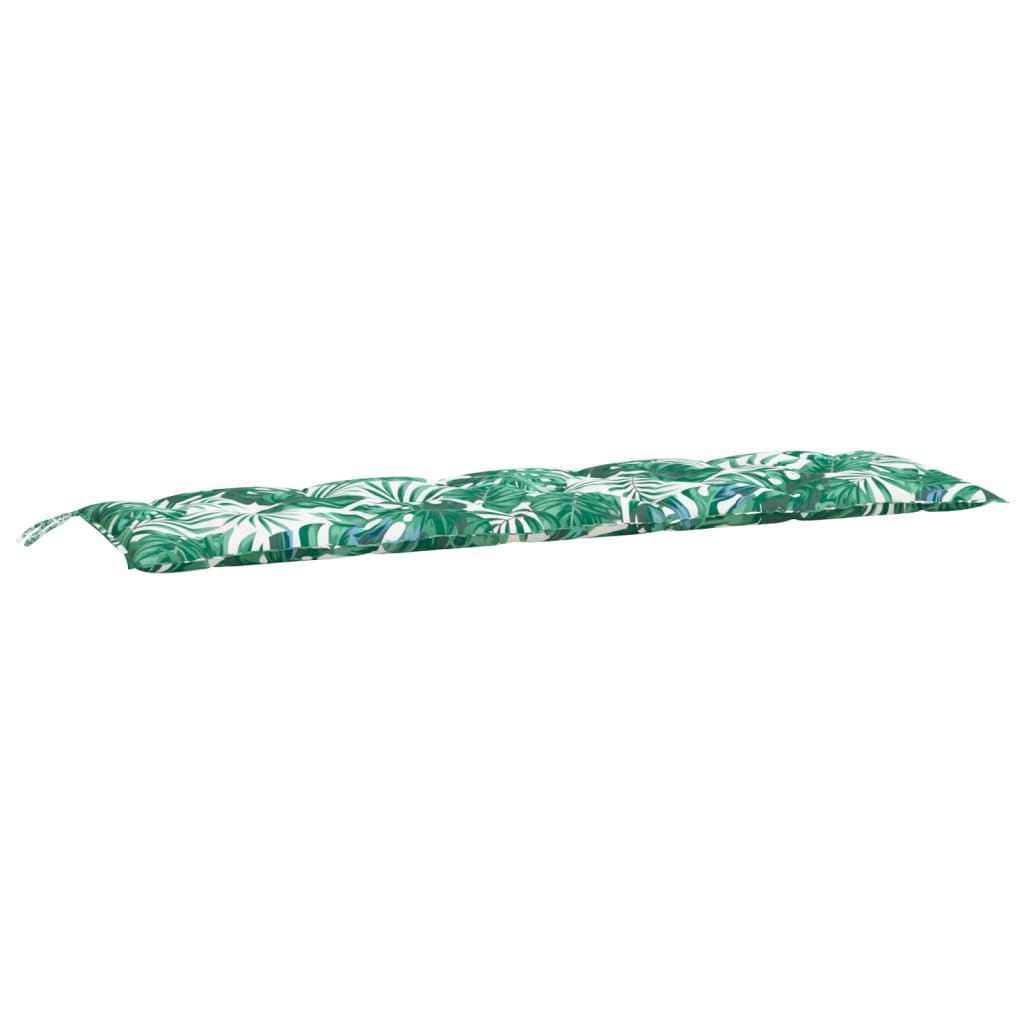 Bänkdynor för trädgården 2st bladmönster 180x50x7cm oxfordtyg