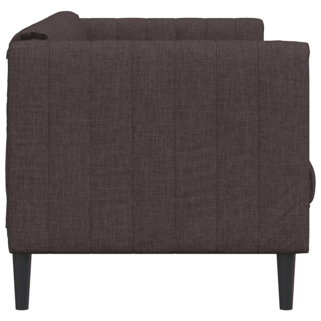 Soffa 3-sits mörkbrun tyg