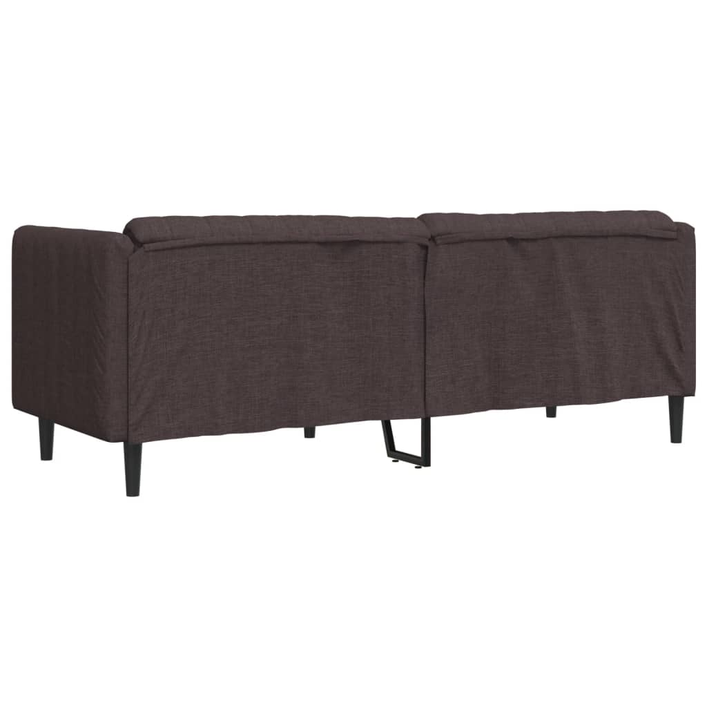 Soffa 3-sits mörkbrun tyg