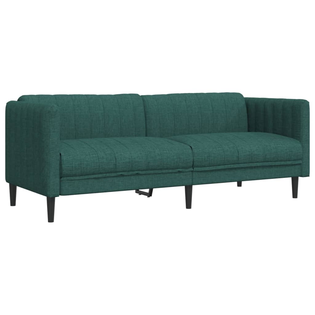 Soffa 3-sits mörkgrön tyg