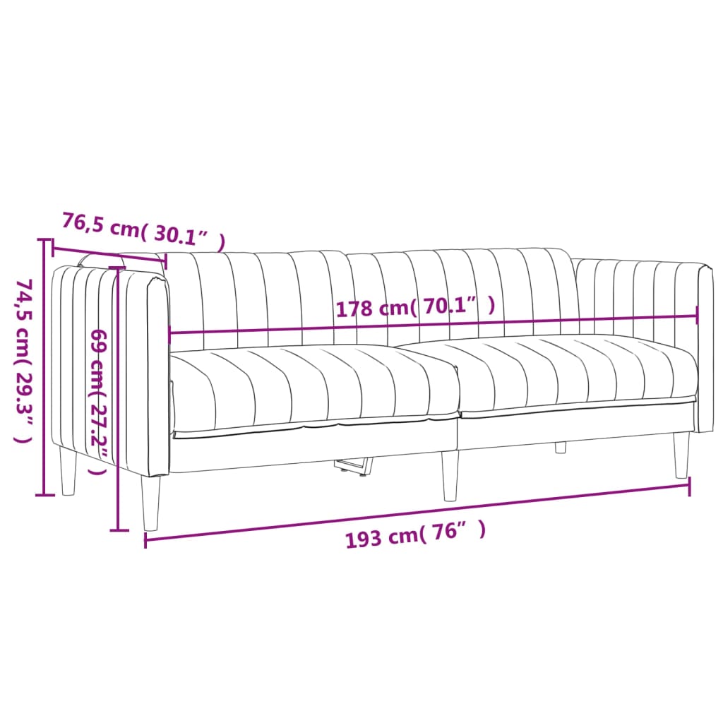 Soffa 3-sits mörkgrön tyg