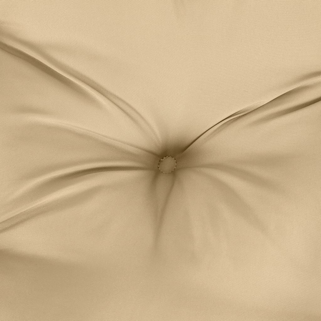 Stolsdynor högt ryggstöd 2 st melerad beige 120x50x7 cm tyg