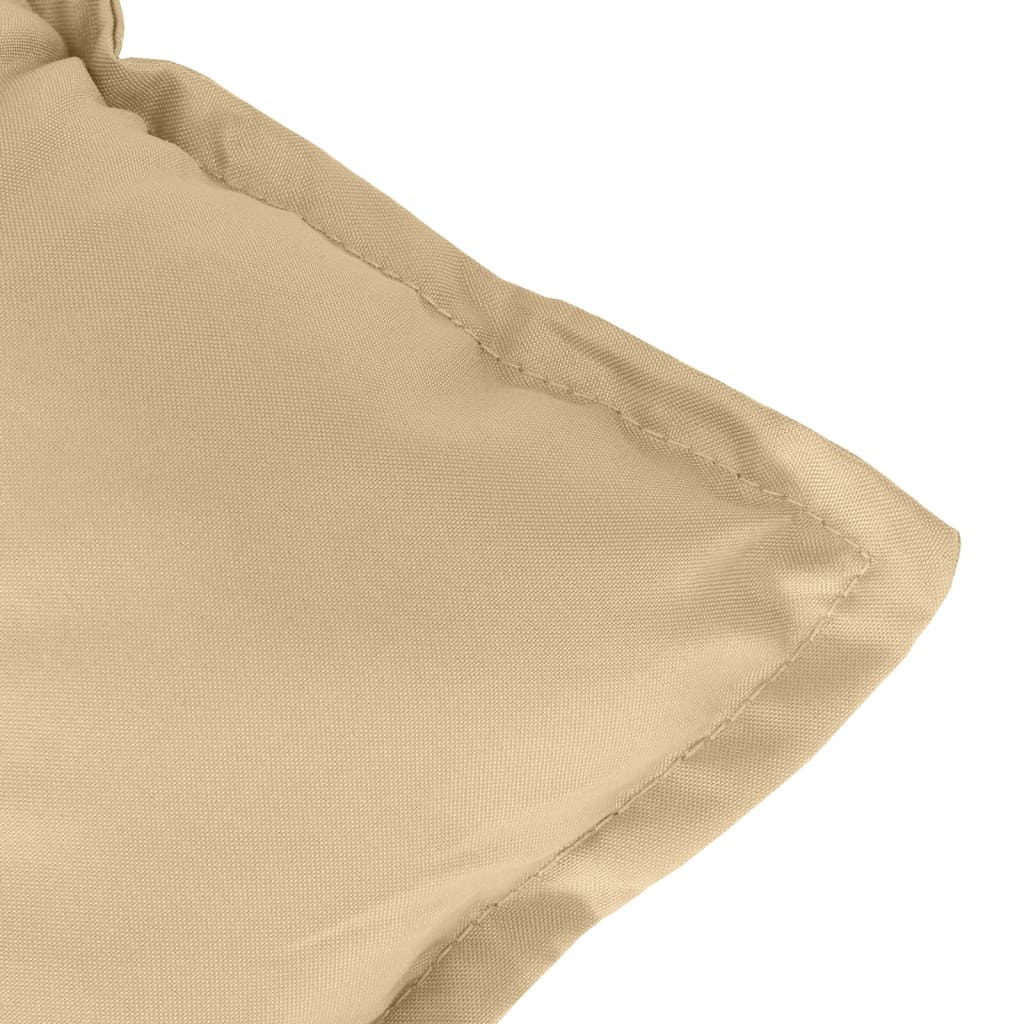 Stolsdynor högt ryggstöd 2 st melerad beige 120x50x7 cm tyg