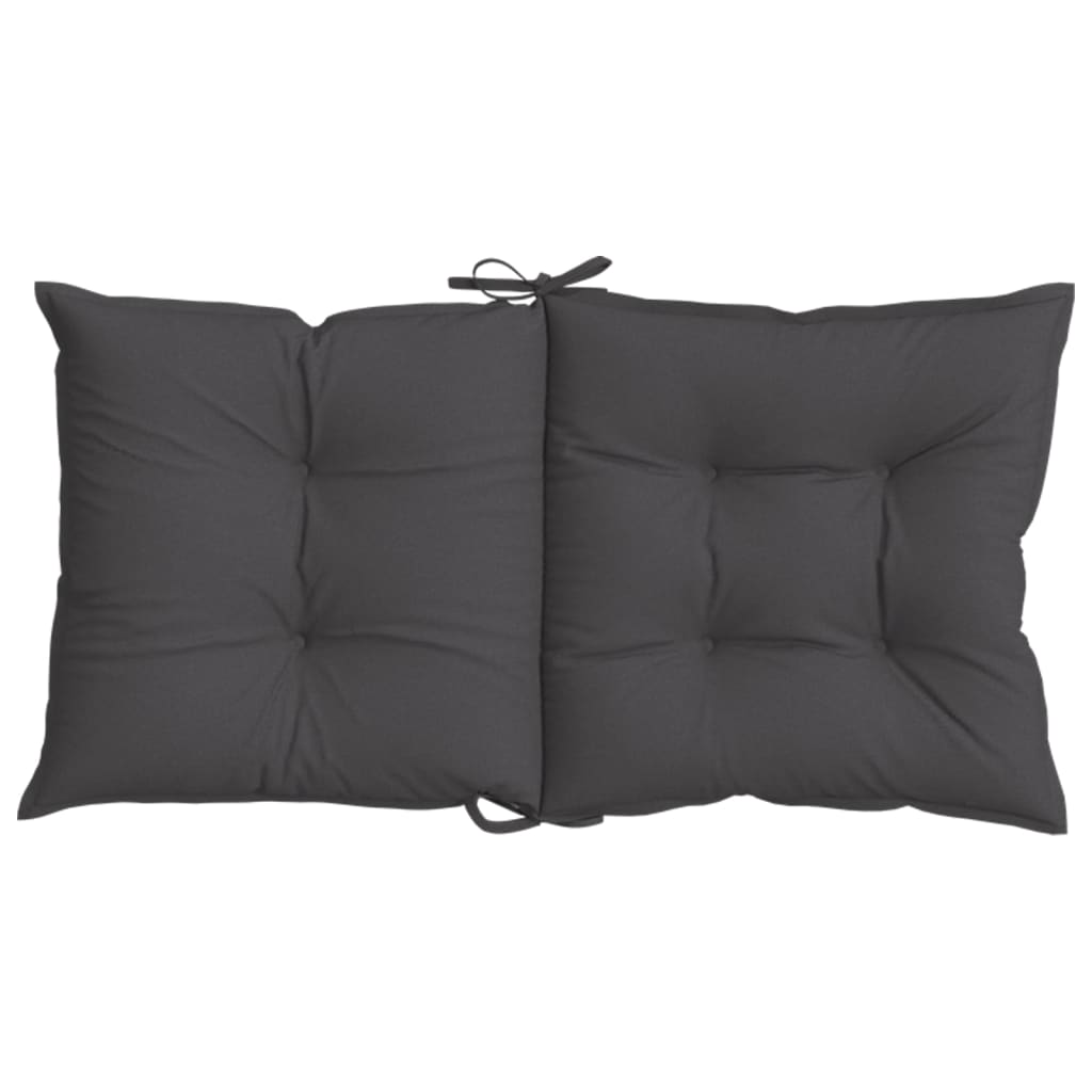 Stolsdynor lågt ryggstöd 6 st melerad antracit 100x50x7 cm tyg