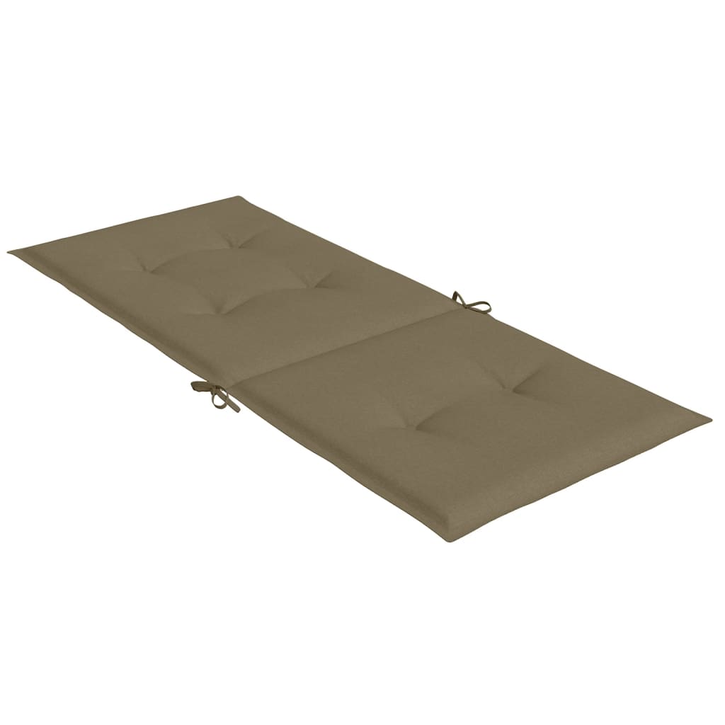 Stolsdynor högt ryggstöd 4 st melerad taupe 120x50x4 cm tyg