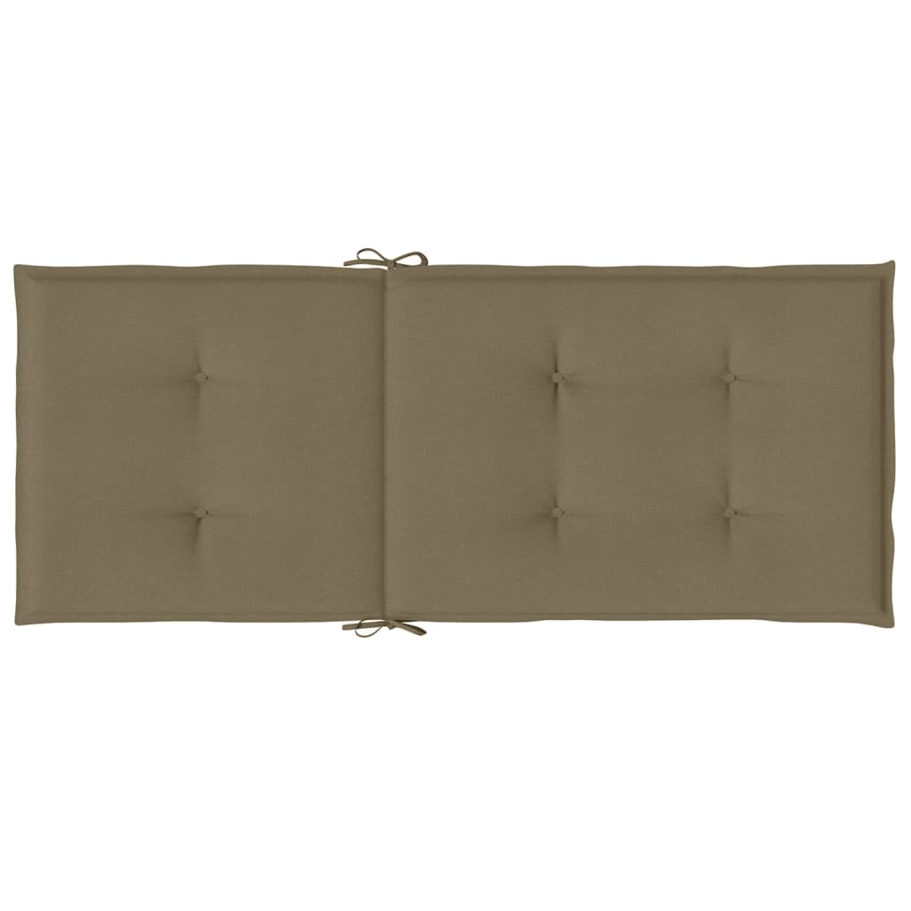 Stolsdynor högt ryggstöd 4 st melerad taupe 120x50x4 cm tyg