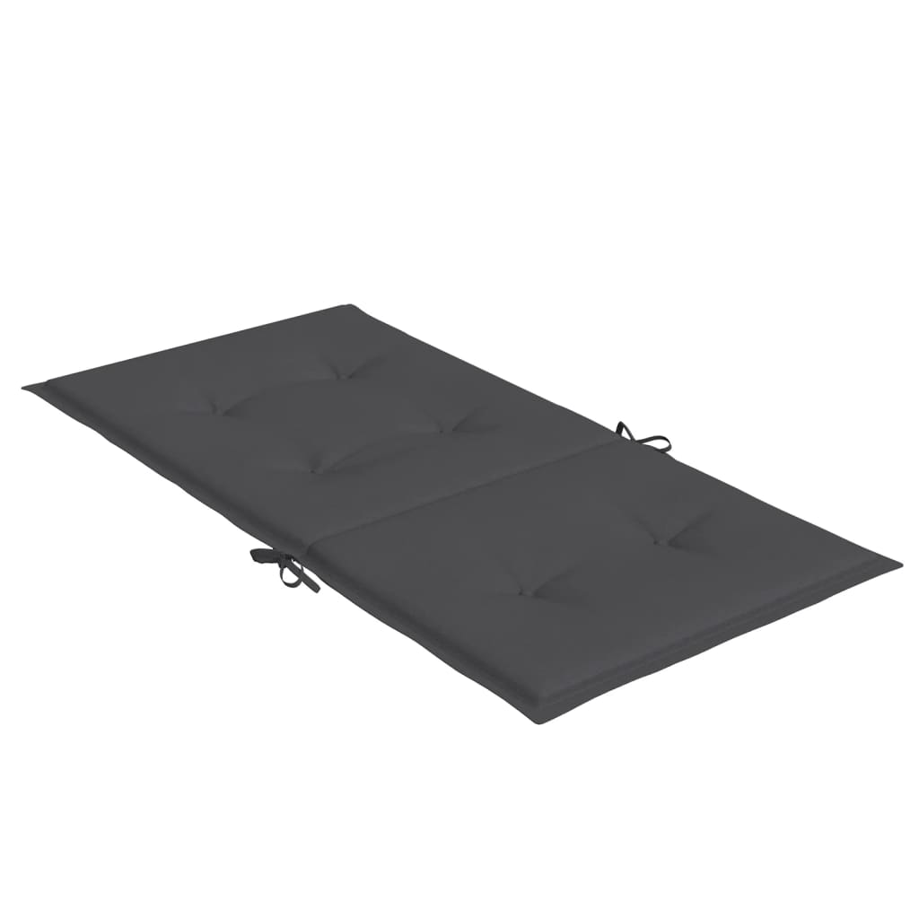 Stolsdynor lågt ryggstöd 4 st melerad antracit 100x50x4 cm tyg