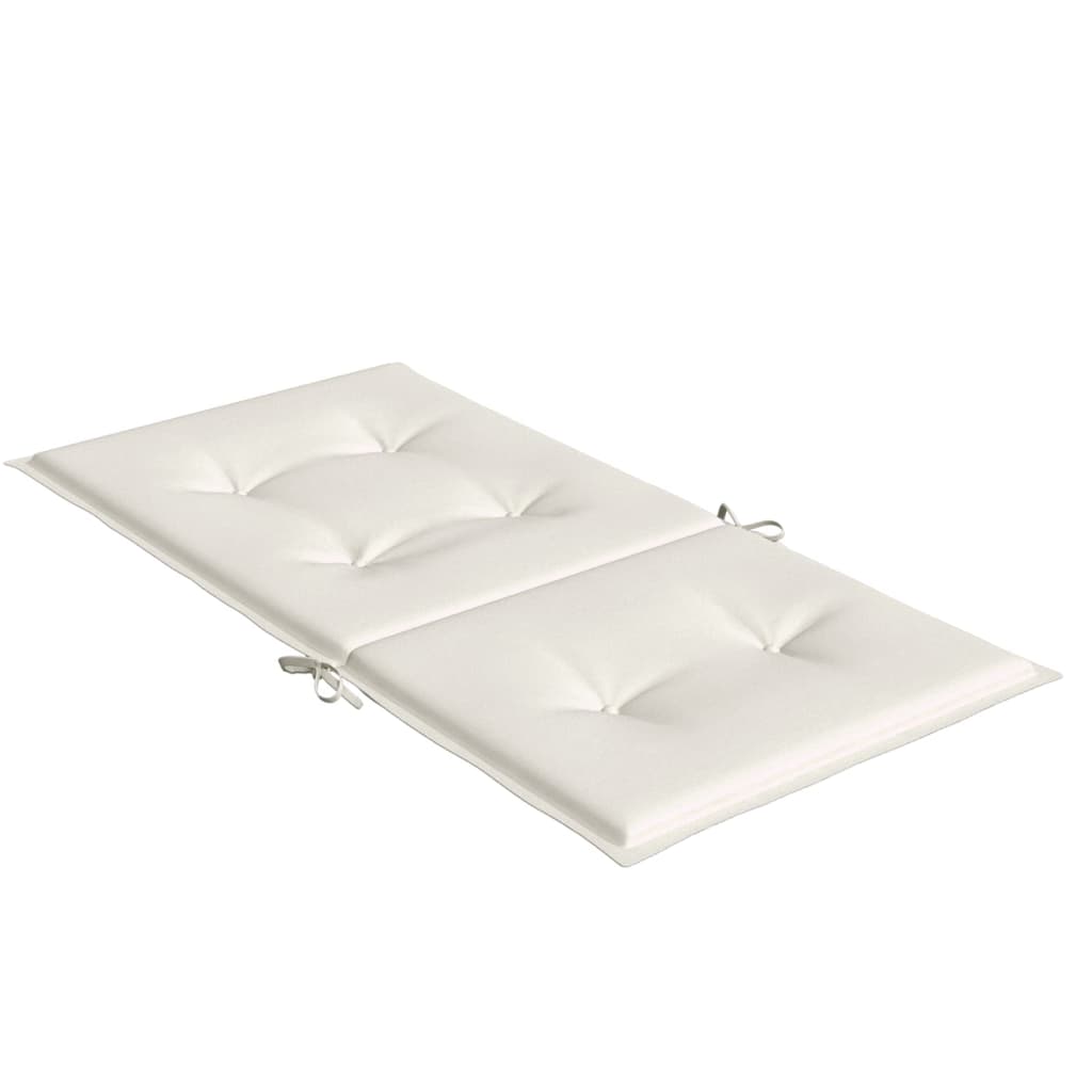 Stolsdynor lågt ryggstöd 4 st melerad gräddvit 100x50x4 cm tyg