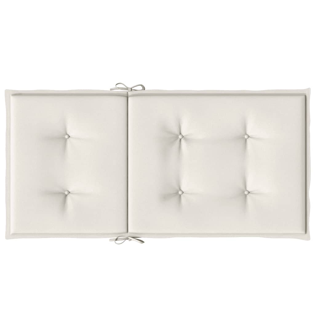 Stolsdynor lågt ryggstöd 4 st melerad gräddvit 100x50x4 cm tyg