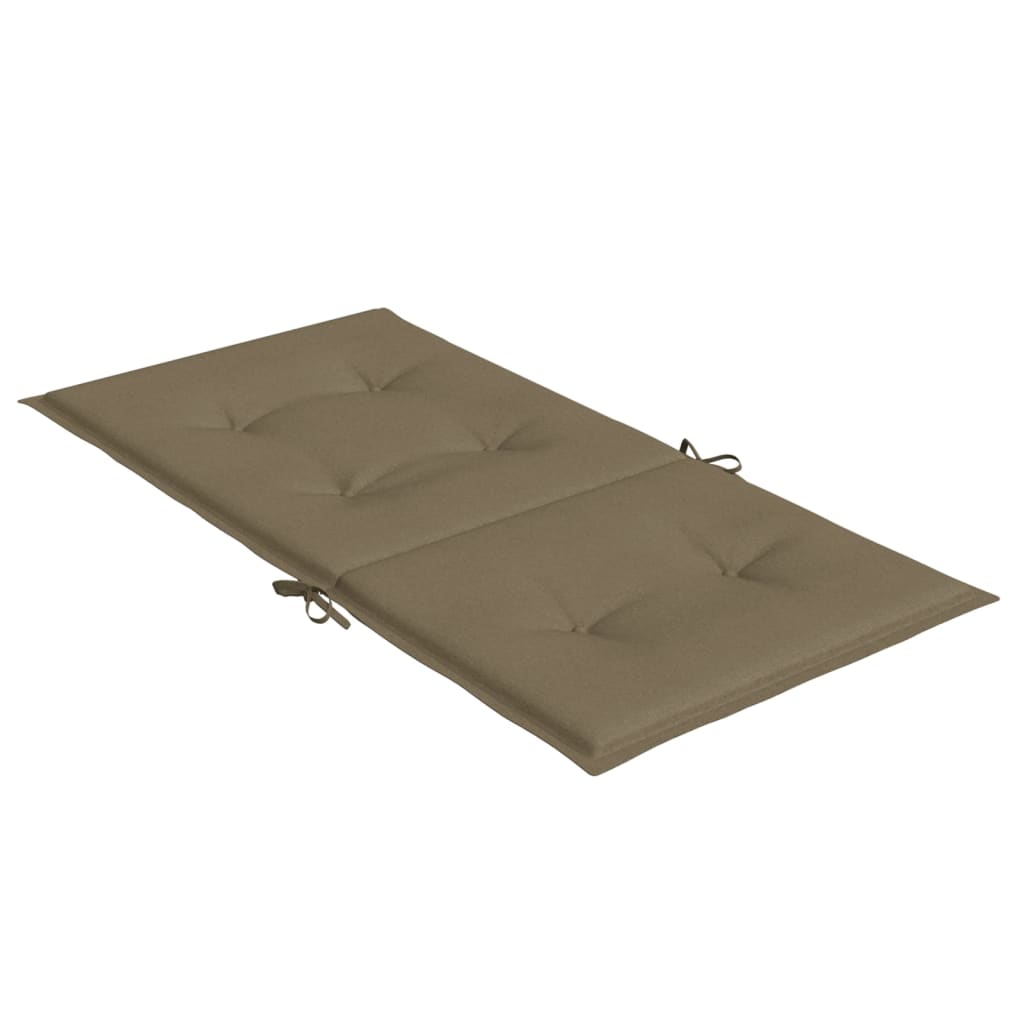 Stolsdynor lågt ryggstöd 6 st melerad taupe 100x50x4 cm tyg