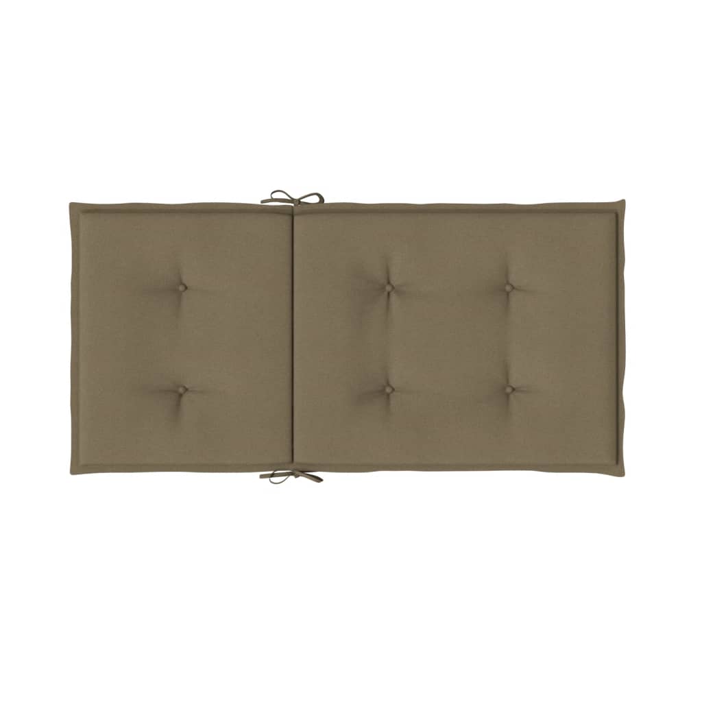 Stolsdynor lågt ryggstöd 6 st melerad taupe 100x50x4 cm tyg