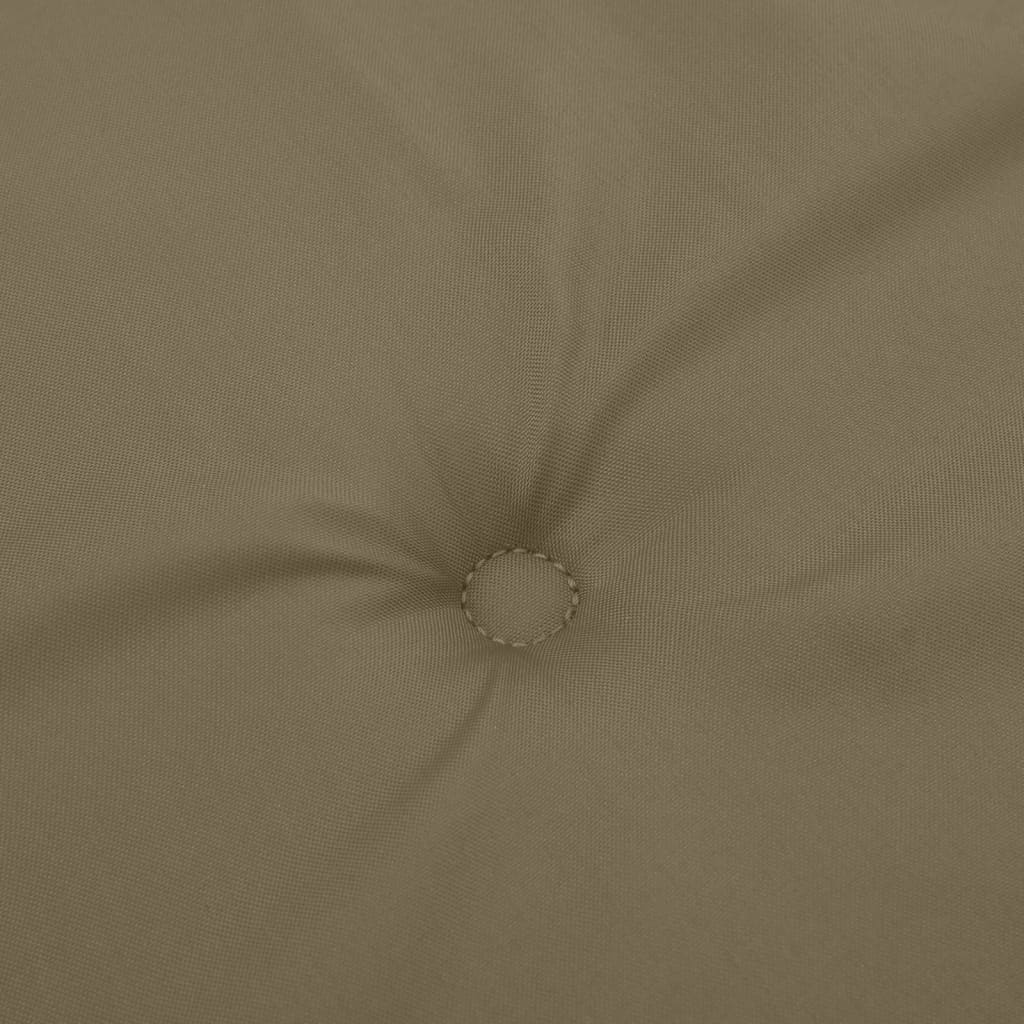 Stolsdynor lågt ryggstöd 6 st melerad taupe 100x50x4 cm tyg