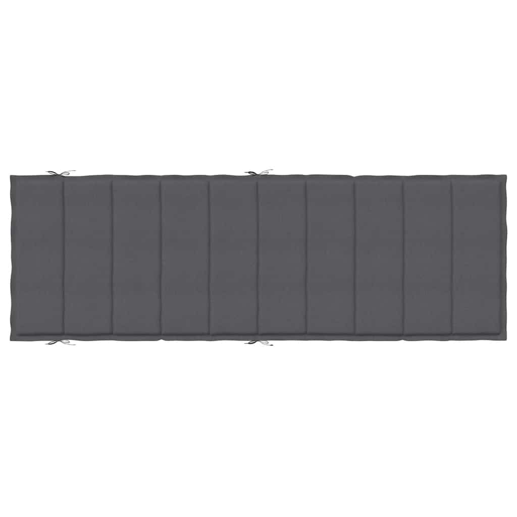 Solsängsdyna melerad antracit 186x58x4 cm tyg