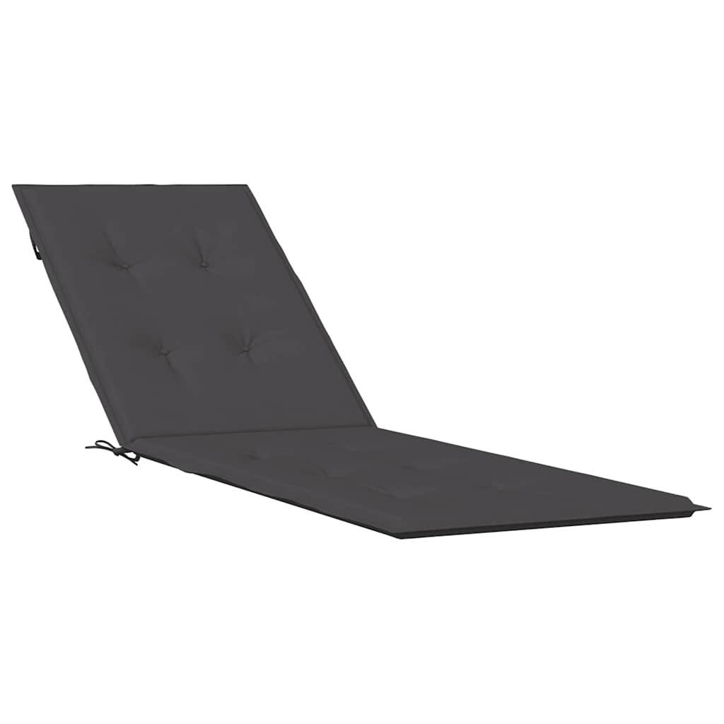 Solsängsdyna melerad antracit (75+105) x 50 x 4 cm tyg