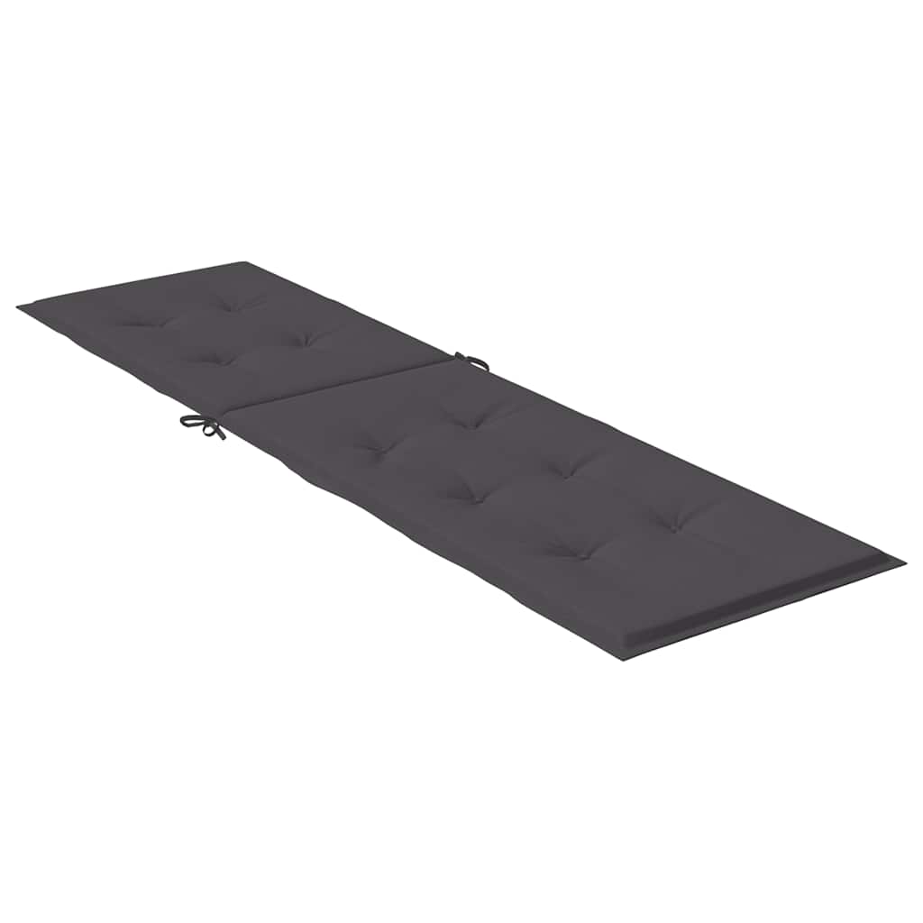 Solsängsdyna melerad antracit (75+105) x 50 x 4 cm tyg