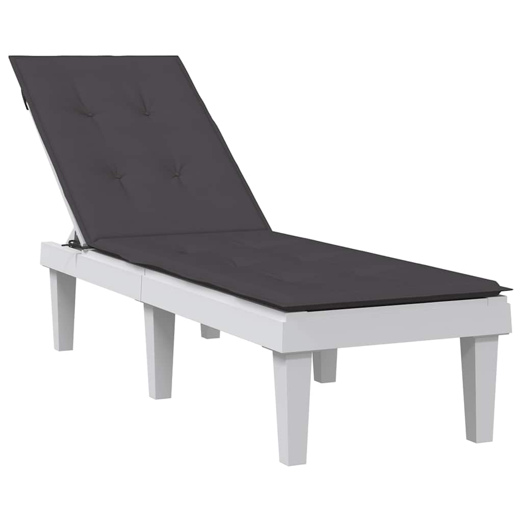 Solsängsdyna melerad antracit (75+105) x 50 x 4 cm tyg