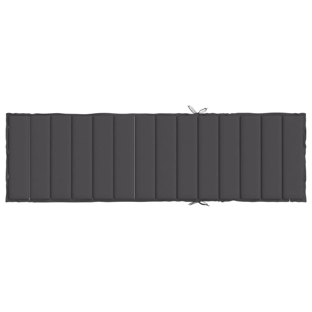 Solsängsdyna melerad antracit 200x50x4 cm tyg