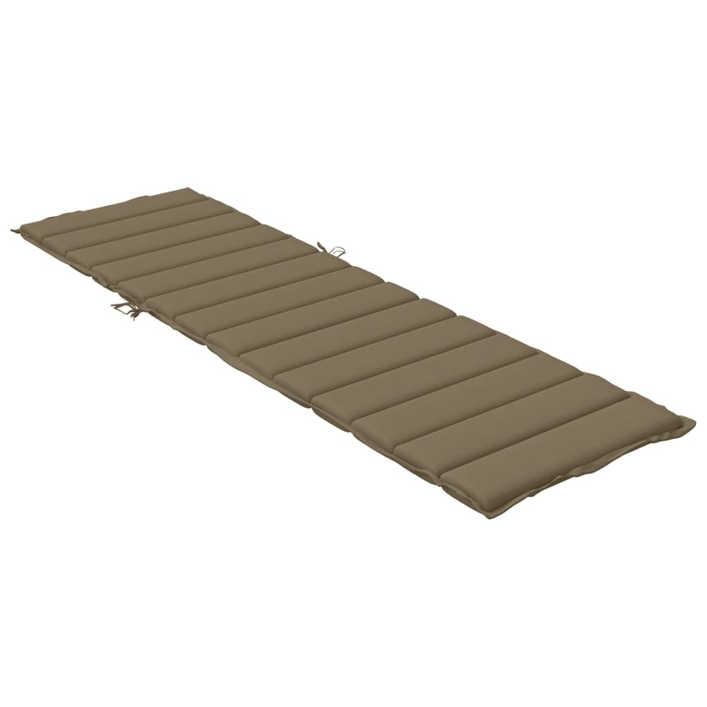 Solsängsdyna melerad taupe 200x50x4 cm tyg