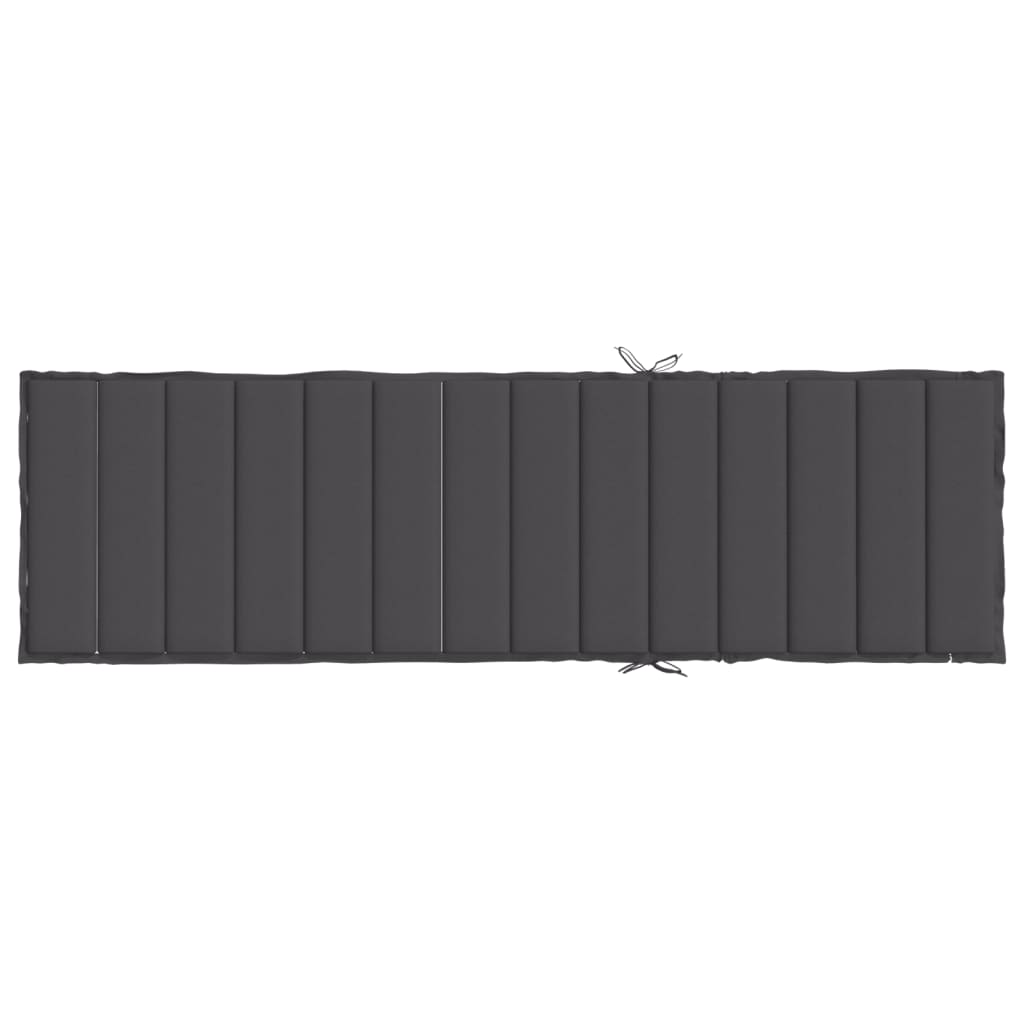 Solsängsdyna melerad antracit 200x60x4 cm tyg